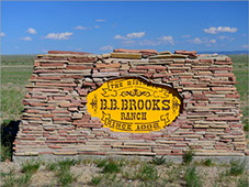 Entrance to the BB Brooks Wyoming Ranch